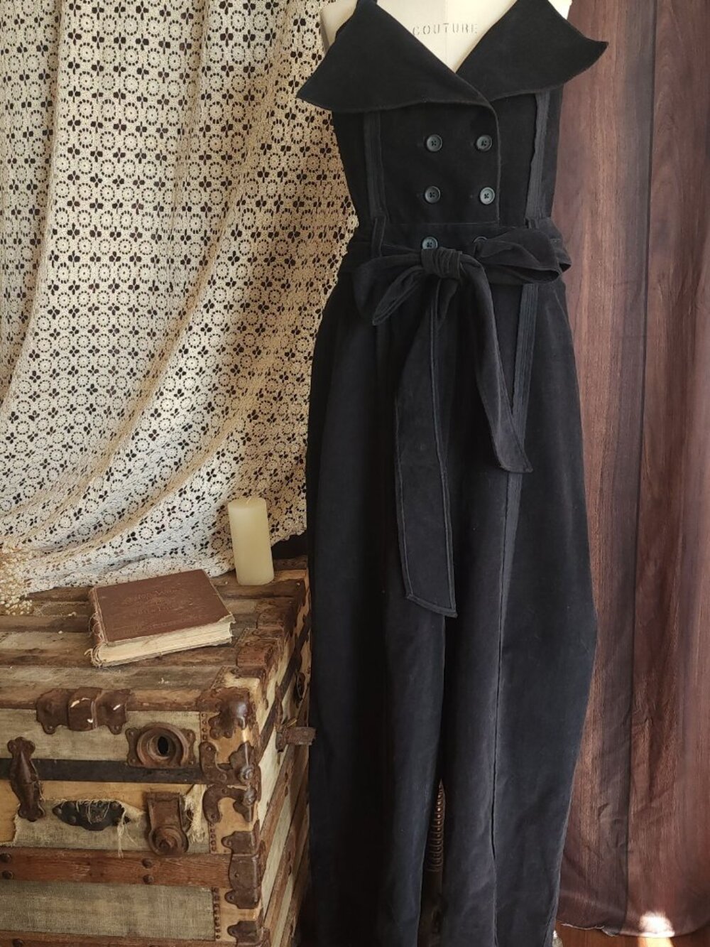 Making the Cut Womens Jumpsuit, NWT Black, Size Large, Volup Romper with pockets - Picture 2 of 13